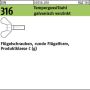 Flügelschrauben DIN 316 GT/Stahl M 4x10 galv.verzinkt gal Zn VE=100St