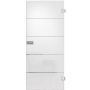 Glastür Mila Mattiert 8mm ESG mit 4 Streifen Klar Studio/Office 709x1972mm DL