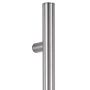 EUROBAT Türgriff rund gerade Stützen D=30mm L=400mm BA=300mm Edelstahl matt