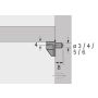 Hettich Bodenträger Safety Zapfen=5mm Kunststoff weiß