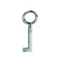 Junie Möbelschlüssel Nr.0305 Bart=8x6mm L=42mm gerade/IC Stahl vernickelt