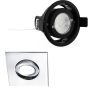 SIRO LED DUO Spot Einbau eckig schw. W=11 AW=53° lm=180 Rahmen verchromt glänz.