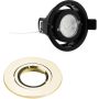 SIRO LED DUO Spot Einbau rund schw. W=11 AW=53° lm=180 Rahmen gold