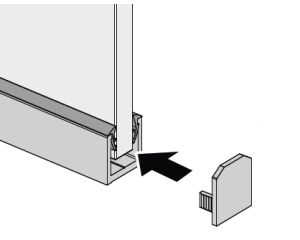 Slide Clamb 4.0 Boden Wand Anschlussprofil mit Endkappe