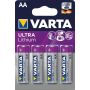 VARTA Batterie ULTRA Lithium AA Mignon VE=4stk Blister